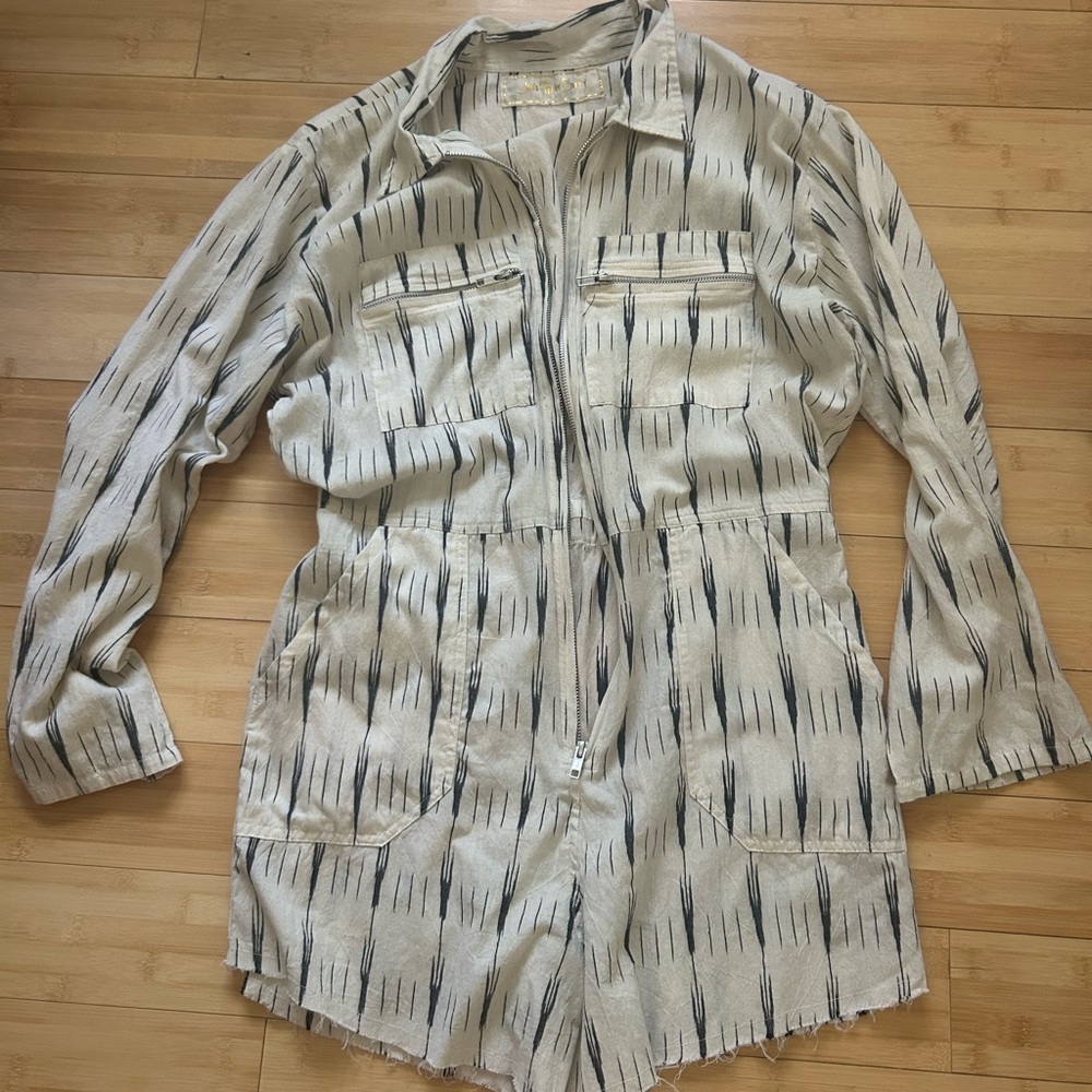 Jen's Pirate Booty Cream and Black Romper